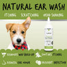 WuffStuff Natural Dog Ear Wash - 250ml - Soothes Itching, Irritation & Redness